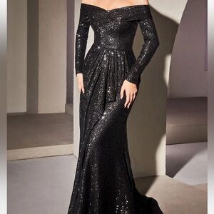 Black Sequin Formal Dress